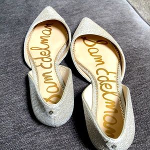 Sam Edelman champagne Rodney sparkle pointed flat